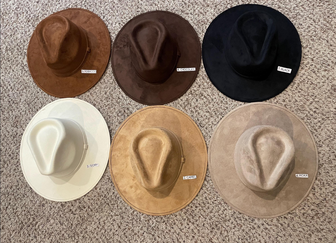 Mexican hat. FEDORA MODEL. Size MEDIUM. Hat with a flat brim. Suede hats. - Image 2