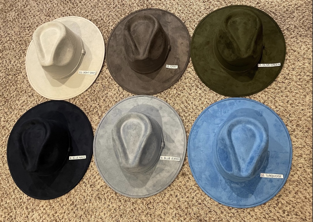 Mexican hat. FEDORA MODEL. Size MEDIUM. Hat with a flat brim. Suede hats. - Image 3