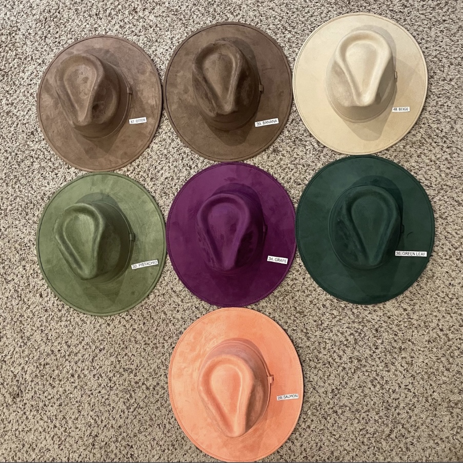 Mexican hat. FEDORA MODEL. Size MEDIUM. Hat with a flat brim. Suede hats. - Image 6