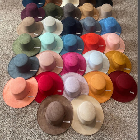 Mexican Hat. Cordobés Style. Size LARGE. Flat brim hat. Vegan suede hat.