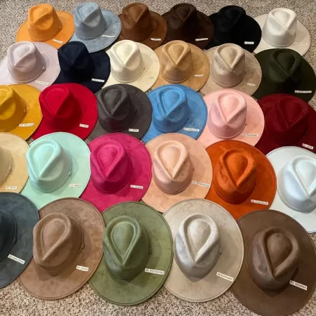 Mexican hat. NODAL Size LARGE. Flat brim hat. Vegan suede hat